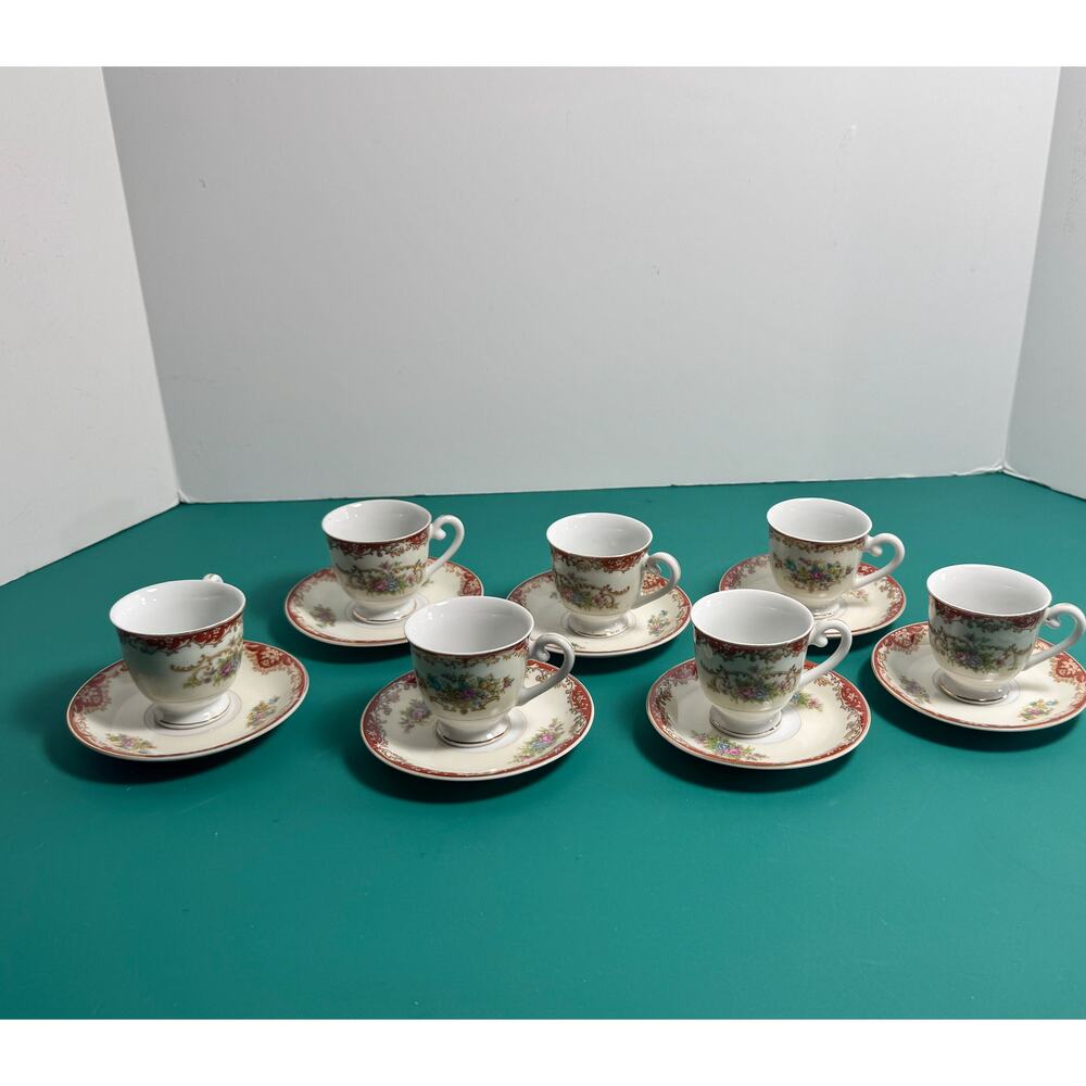 Vintage Demitasse Cups and Saucers Morimura Brothers (Noritake) - Picture 9 of 9